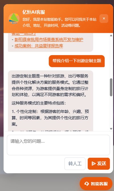 yh-ai-assistant 全站 AI 智能客服上线，告别重复问答